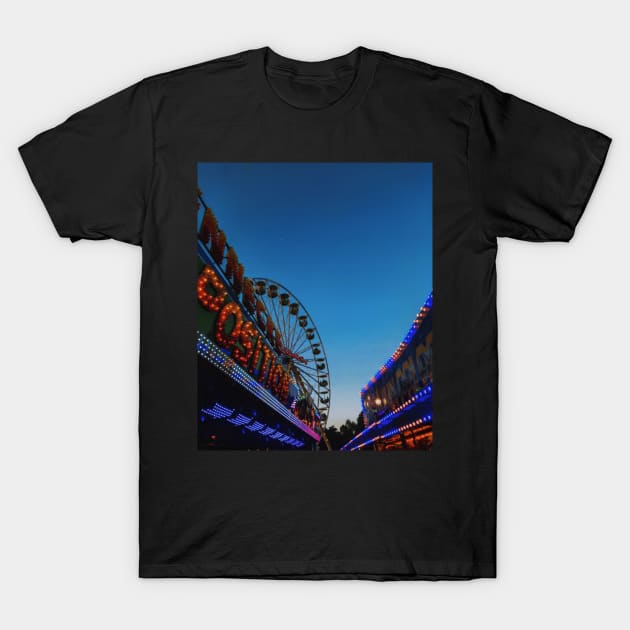 Colorful fun fair ferris wheel T-Shirt by GinaaArts